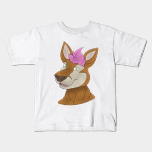 Anthro deer face Kids T-Shirt